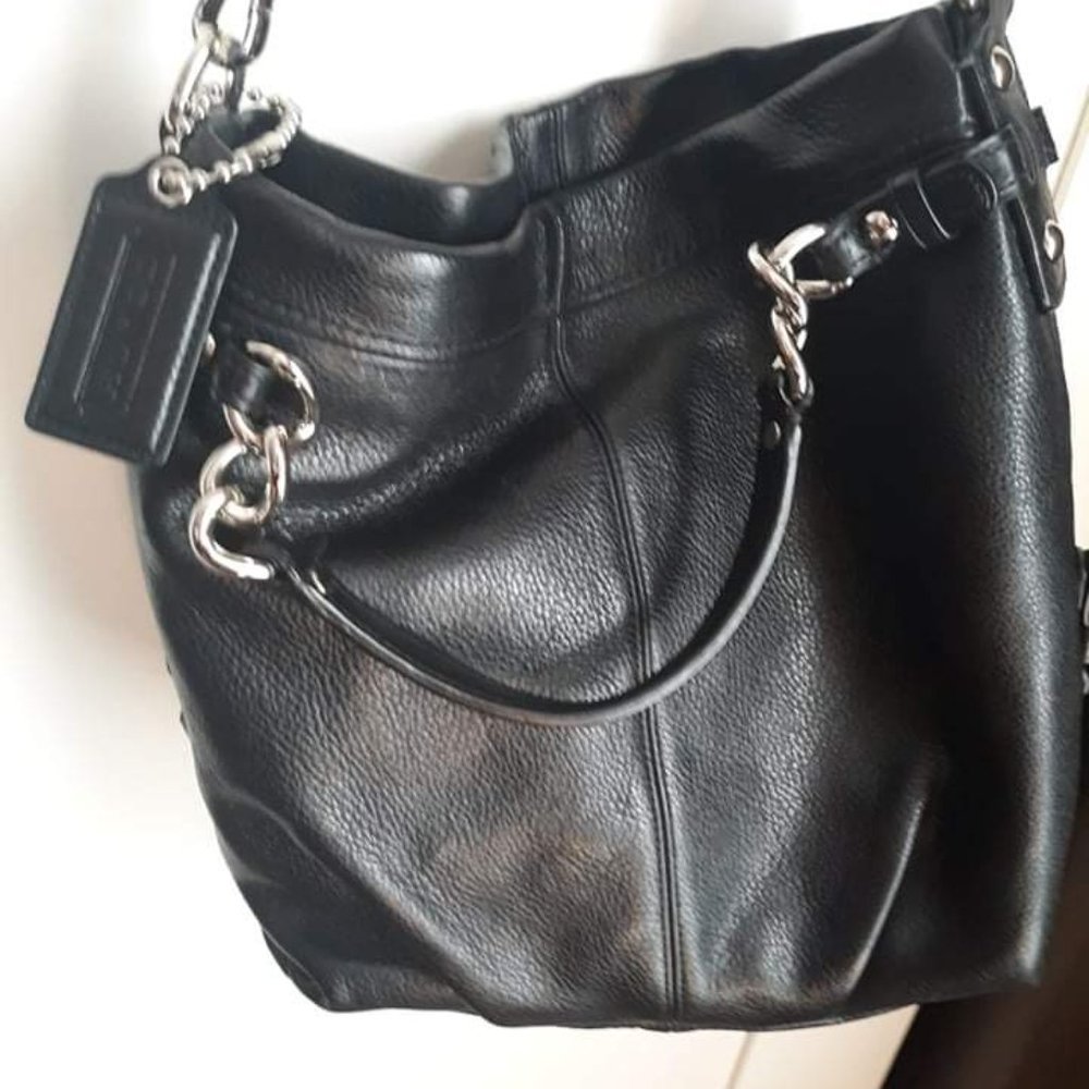 Coach Black Leather Purse/Hobo Bag